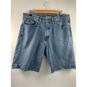 Wrangler Jean Shorts Men's Sz 36R Blue Relaxed Fit 5 Pocket